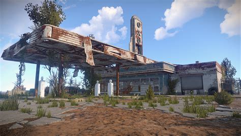 how to get on top of oxums gas station|Rust Monument Guide .